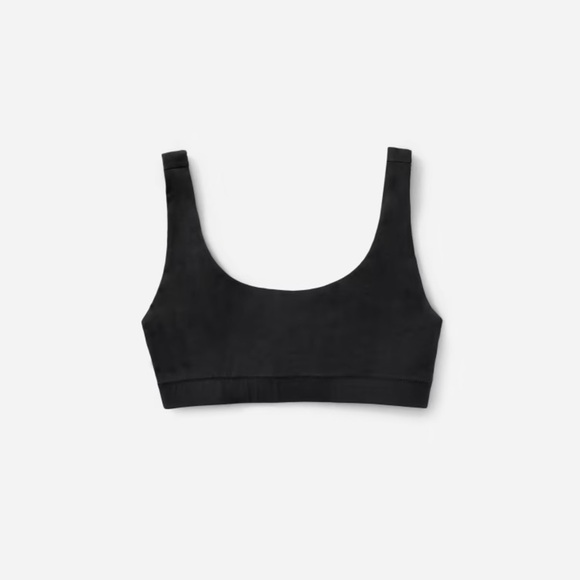 Everlane The Cotton Tank Bra in Black NWT Size XL SOLD OUT ONLINE - Picture 1 of 8
